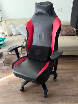 Black and Red Gaming Chair with Lumbar Support