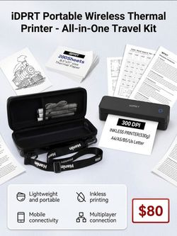 iDPRT Portable Wireless Thermal Printer Travel Kit