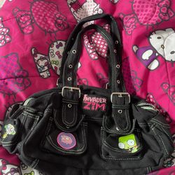 Invader zim top handle purse bag