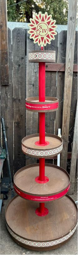 Makers Mark rolling tier shelf