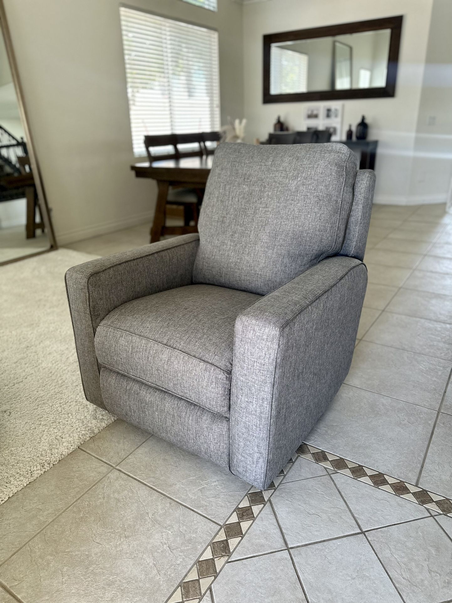 True Innovations Paxley Fabric Swivel Glider Recliner. Seen on https