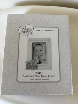 Precious Moments Noah's Ark Ceramic Photo Frame 4x6
