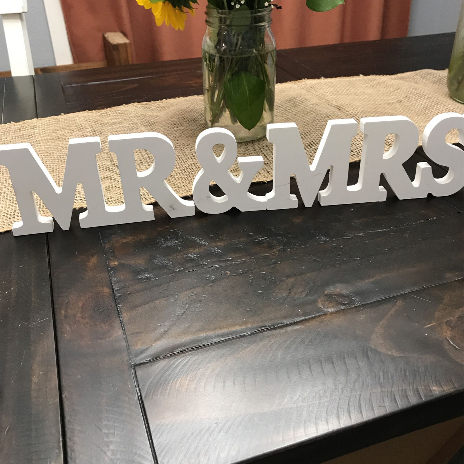 Mr & Mrs Wooden Signs