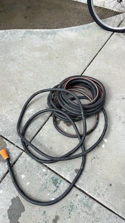 Black Garden Hose with Orange Connector
