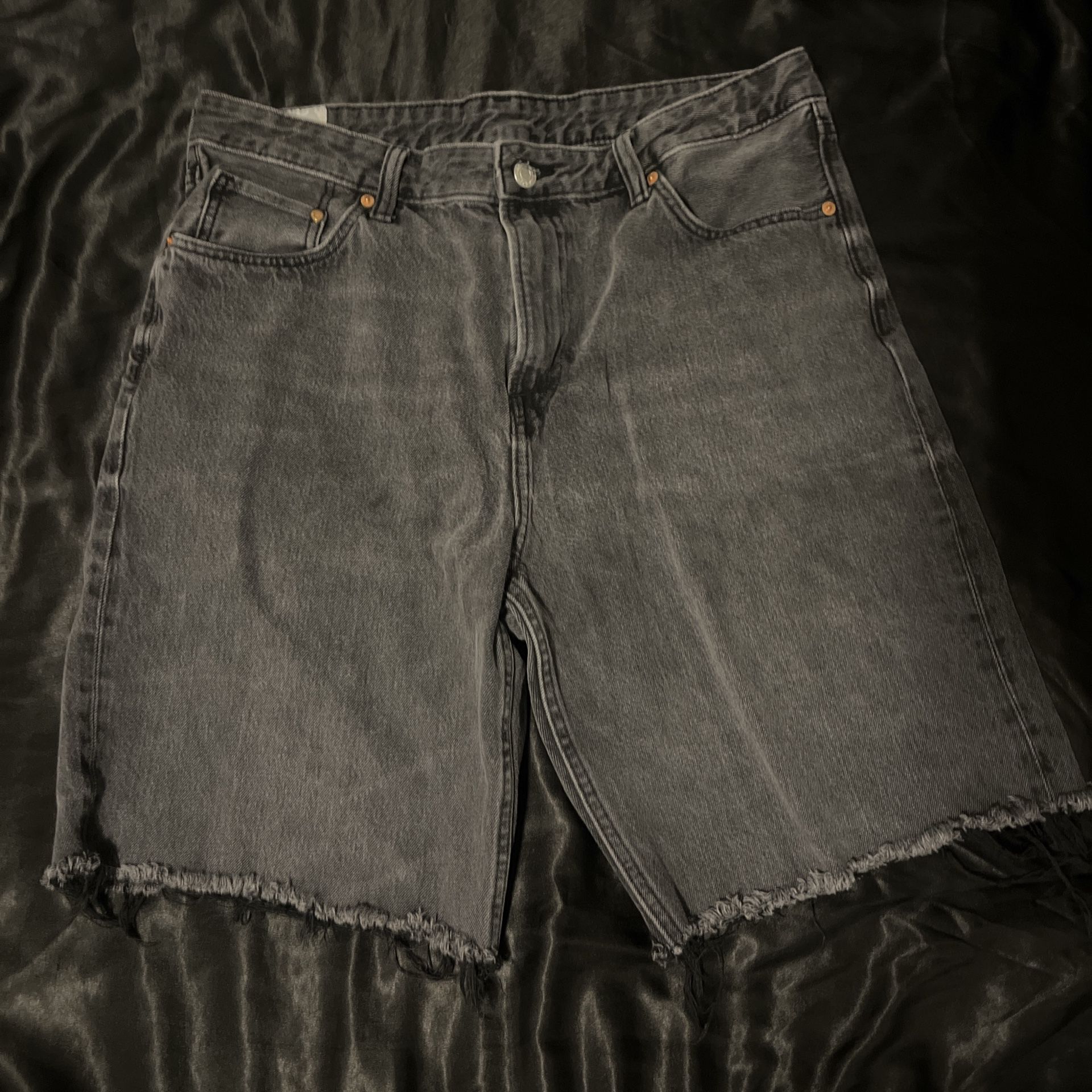 Black Denim Jorts 38x22