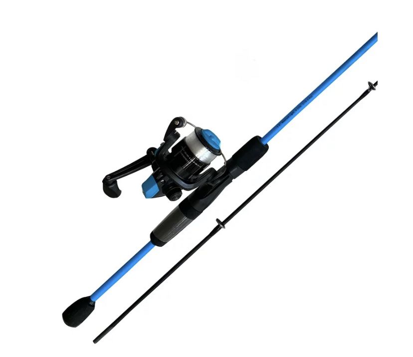 Spinning Fishing Rod and Reel Combo, Blue