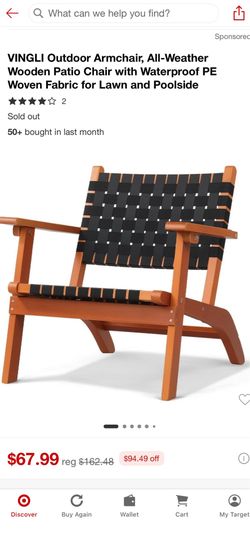 All Weather Wooden Patio Chair (3 CHAIRS)