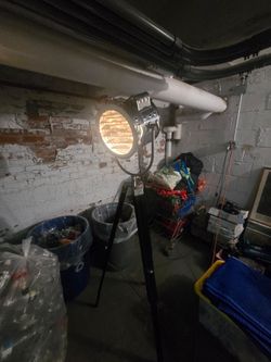 Vintage decorative Industrial Spotlight on Tripod Stand
