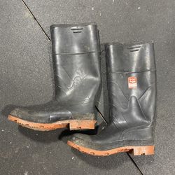 🥾 Iron Age Steel Toe Rubber Work Boots – Size 10 – Made in USA 🇺🇸