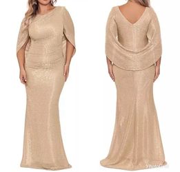 New $315 Betsy & Adam "Gracie" Long Glitter Galaxy Cowl Neck Back Dress