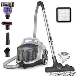 New Aspiron Canister Vacuum Cleaner, Lightweight Bagless Vacuum Cleaner, 3.7QT