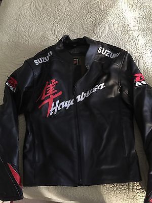 Leather Suzuki Hayabusa motorcycle jacket