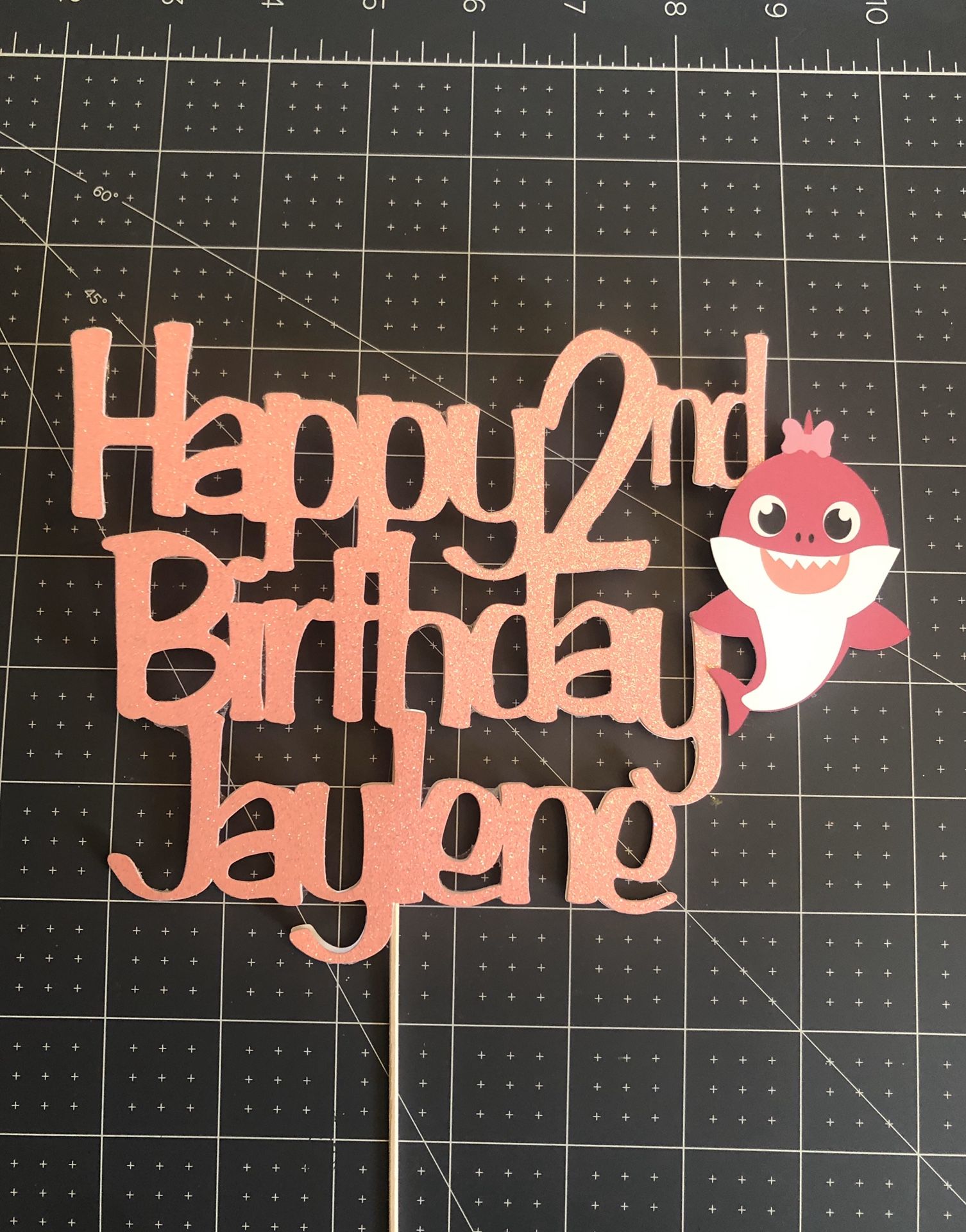 Baby shark cake topper