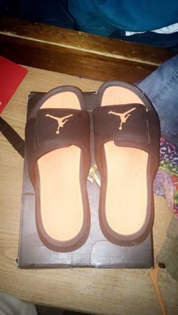Orange Jordan slide