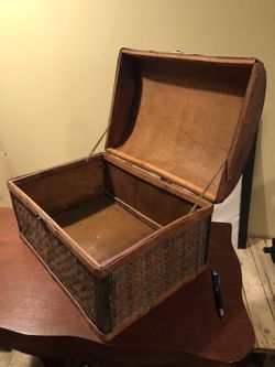 Antique wicker chest