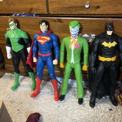 DC Comics Batman Superman green lantern Joker  20" Figures  Superheroes lot