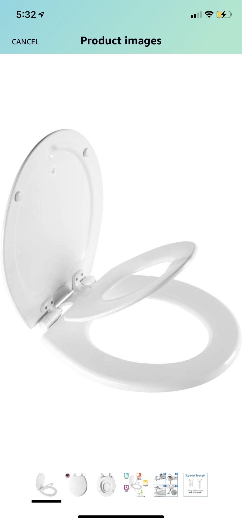 Next Step White Round Toilet Seat With Built In Toddler Seat
