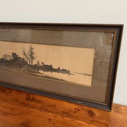 Antique Framed Lithograph 