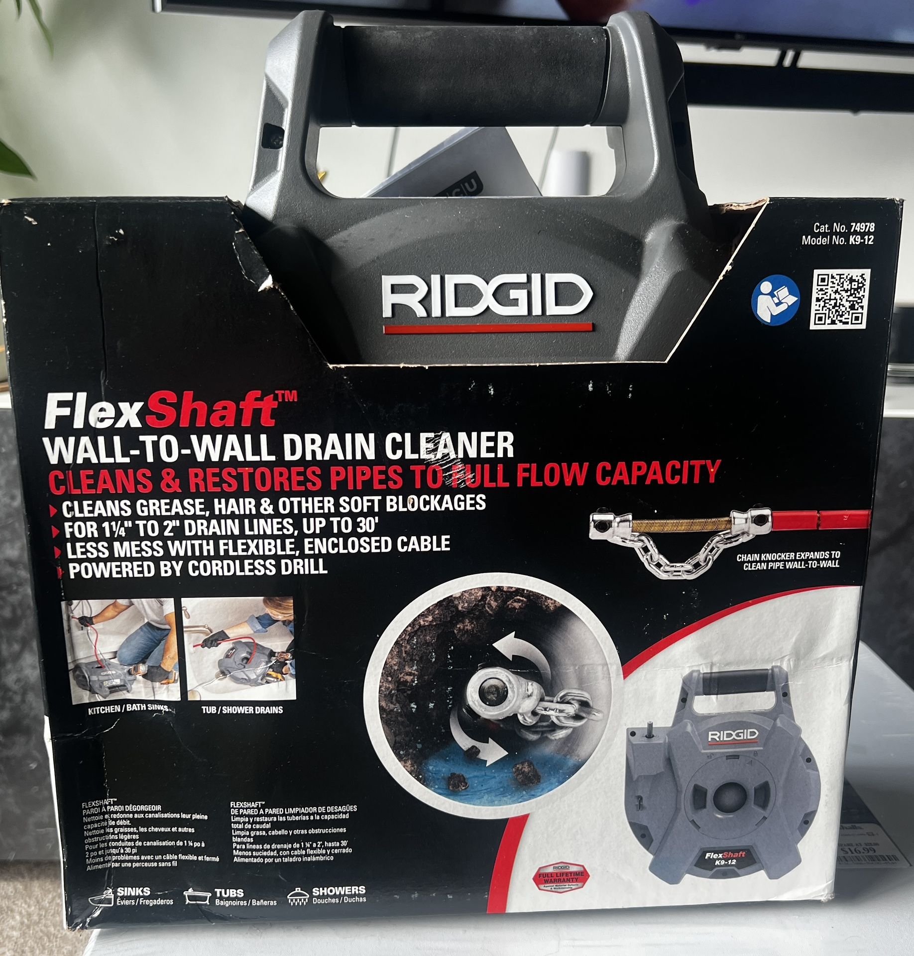 Ridgid Flex Shaft Wall To Wall Drain Cleaner for Sale in Seattle, WA