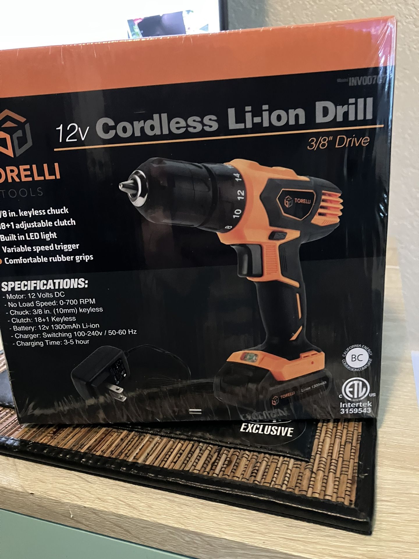 New Torelli 12v Cordless Li-ion Drill