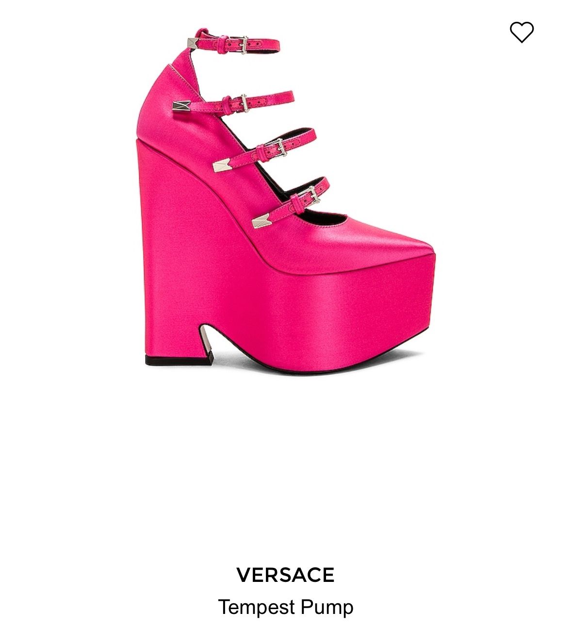 VERSACE Bright Pink Satin Buckle Tempest