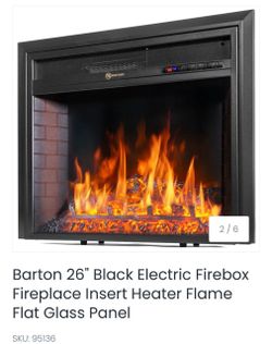 Barton 26" Black Electric Fireplace Insert Heater