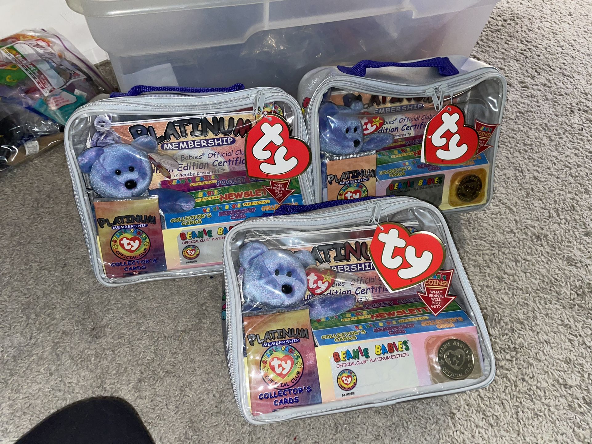Beanie Babies Platinum Edition Club Kits. Package Deal Or Separate