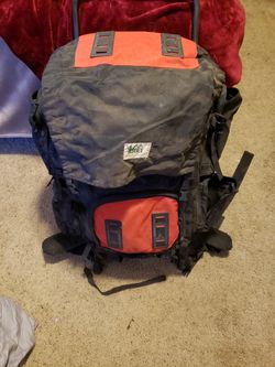 Large REI aluminum frame backpack