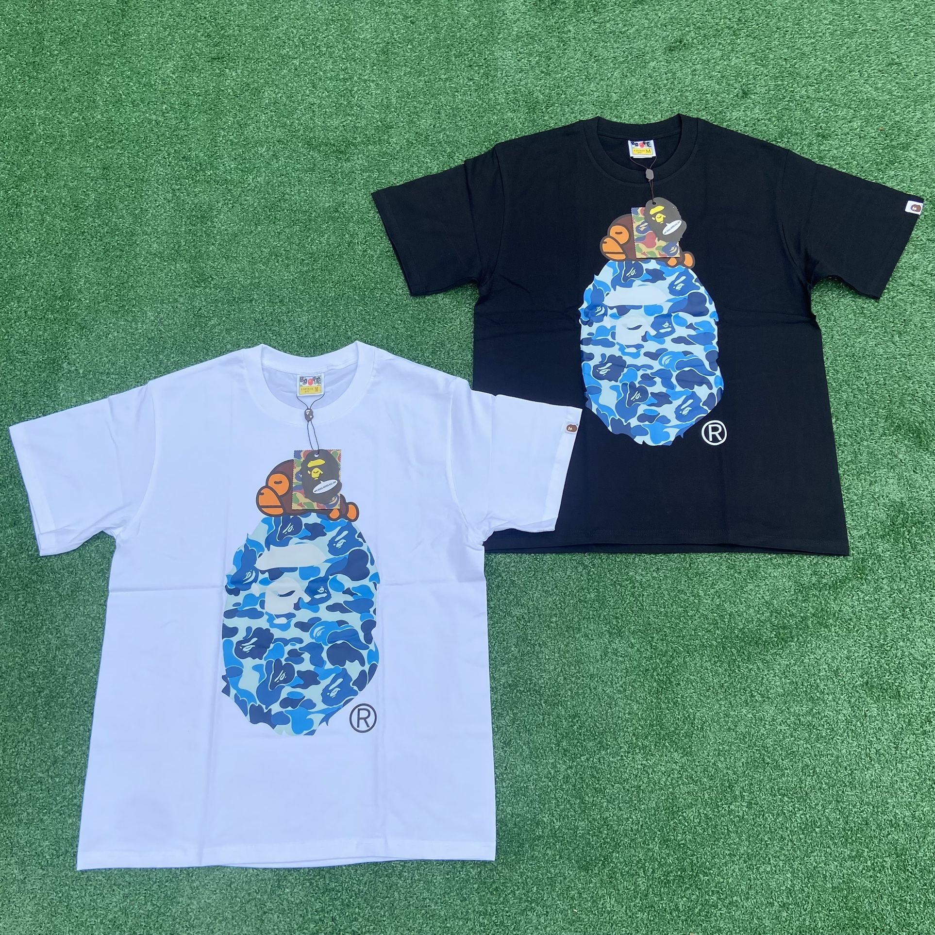 Bape Black & White Shirts Size Medium