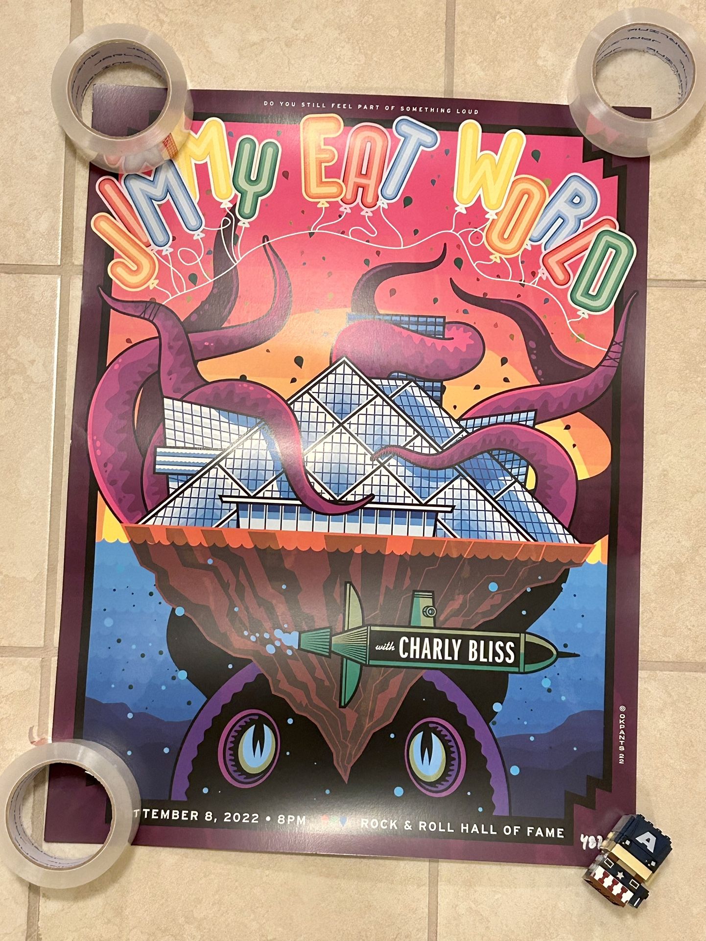 Jimmy Eat World Rock & Roll Hall Of Fame 9/8/22 Limited 481/500 18x24 Poster