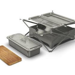 Compact Outdoor Camping Grill, Full 3 Sets of the Wolf and Grizzly Series.