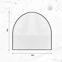 FREE 🎁 with purchase- 32 in. W x 34 in. H Black Round Framed Wall Bathroom Vanity Mirror Rust-Resistant