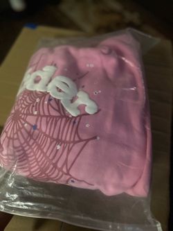 Sp5der hoodie pink L