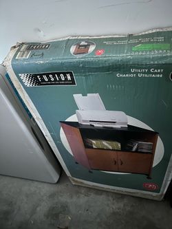 Printer Stand with Storage Cabinet,Rolling Printer Cart with