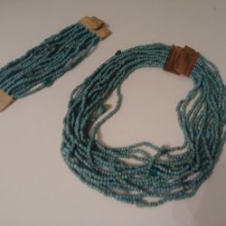 Faux Turquoise Seed Beads Set