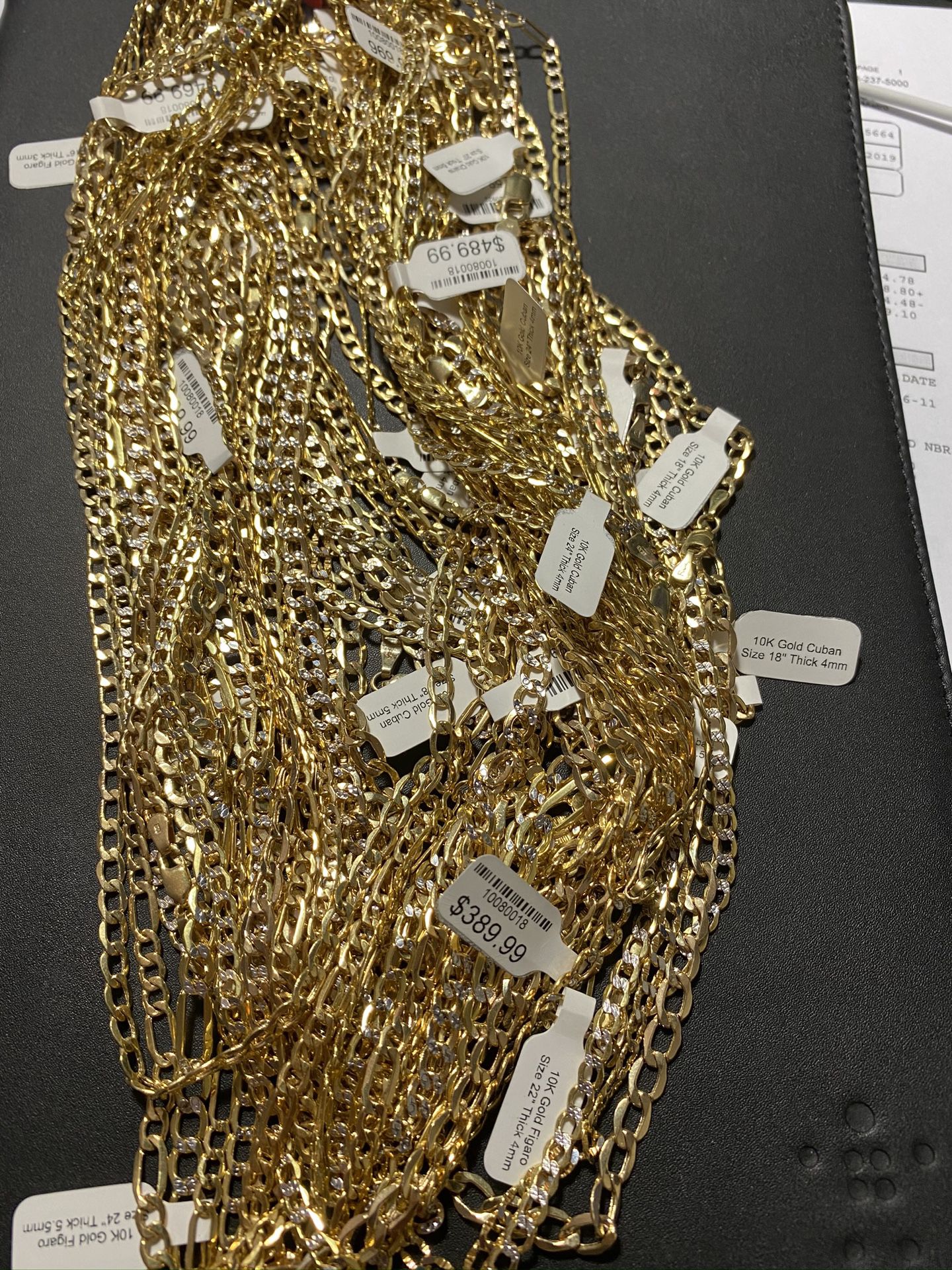 Gold chains for sale rope cubans and figaros thin and thick