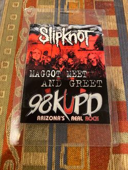 Slipknot Maggot Meet and Greet Backstage Pass
