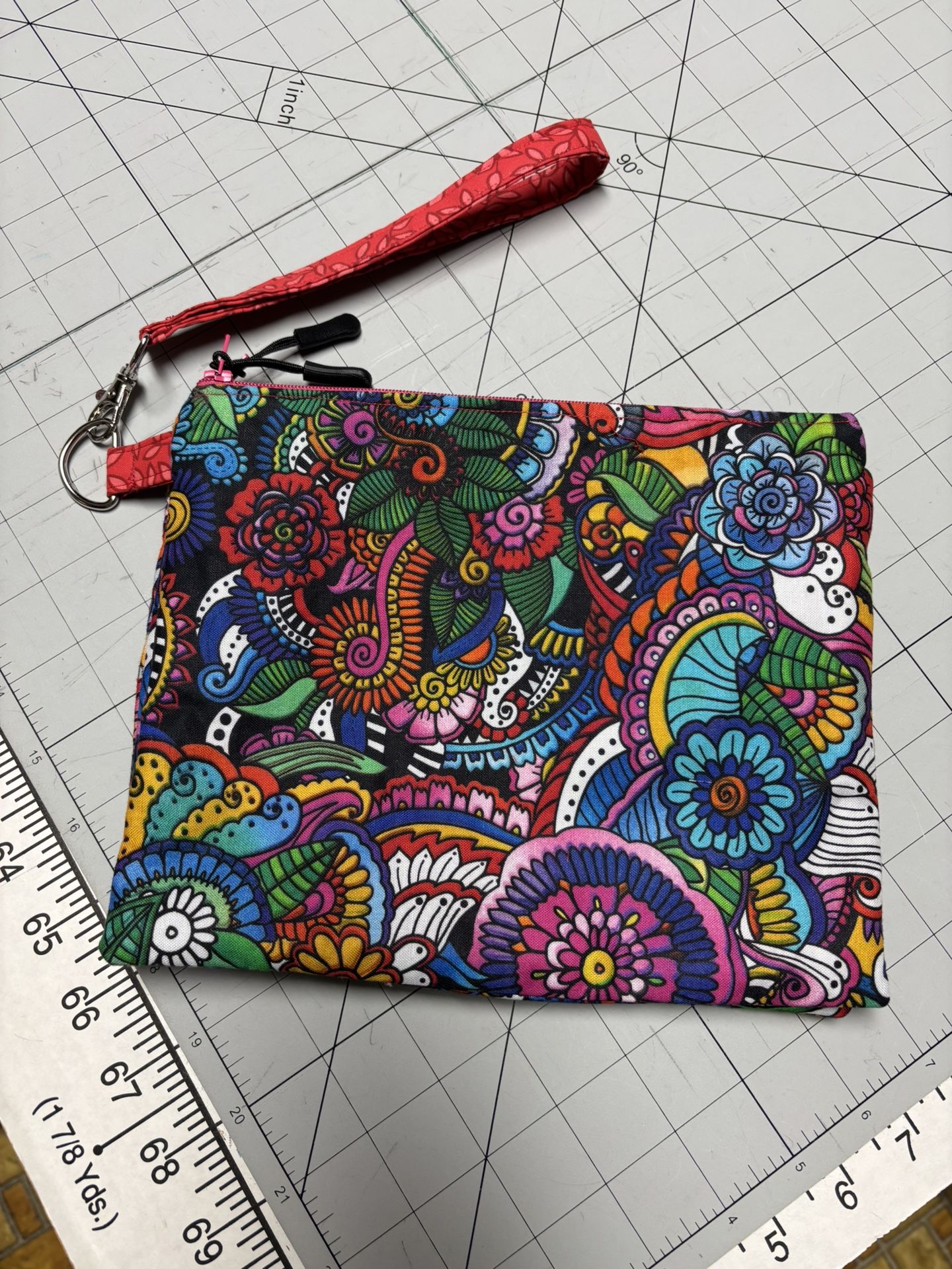 Double Zipper Pouch With Wristlet - 9” X 7”