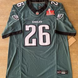 MENS SAQUON BARKLEY PHILADELPHIA EAGLES JERSEY L SUPER BOWL