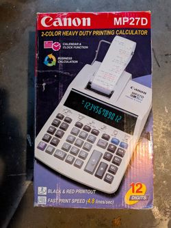 Canon MP27D 2-Color Heavy Duty Printing Calculator