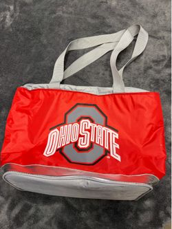Ohio State Buckeyes Large 18x12” red and grey soft cooler tote bag #collegiate
