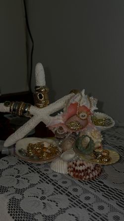 Seashell Jewelry Holder Unique Costal Decor