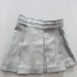 Zara Metallic Silver Skirt Size 7