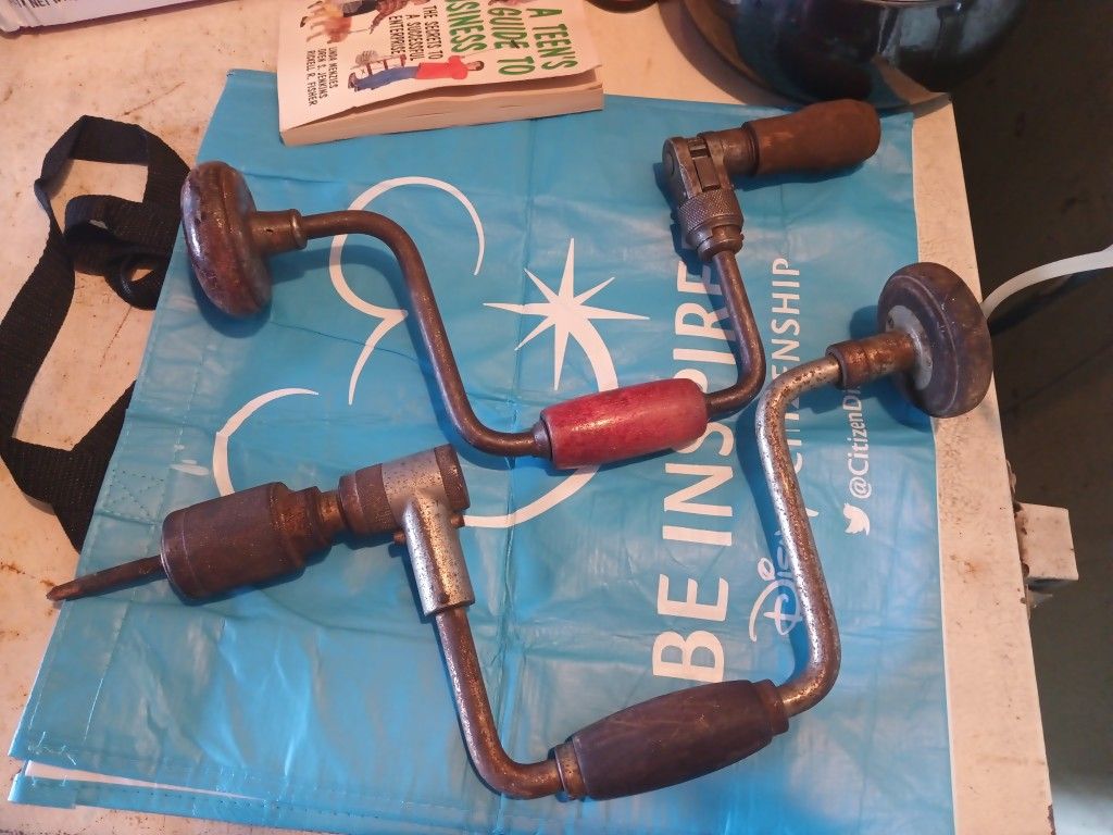 Vintage Woodworking Hand Drills.
