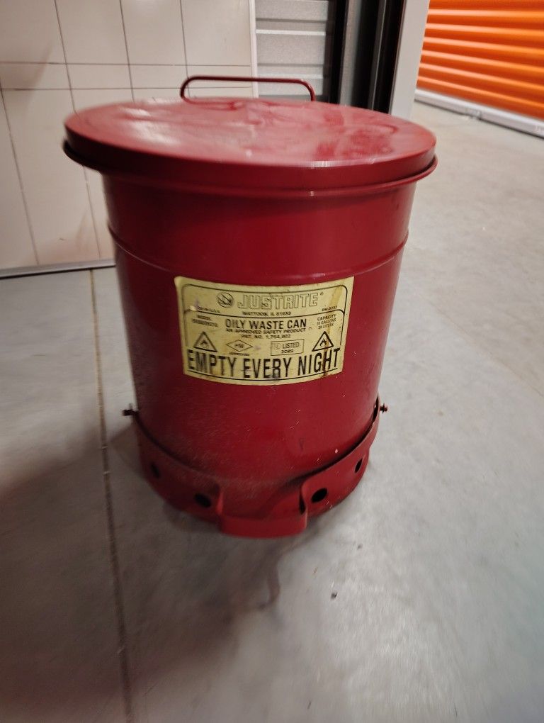 Justrite 10-Gallon Oily Waste Safety Can - $75