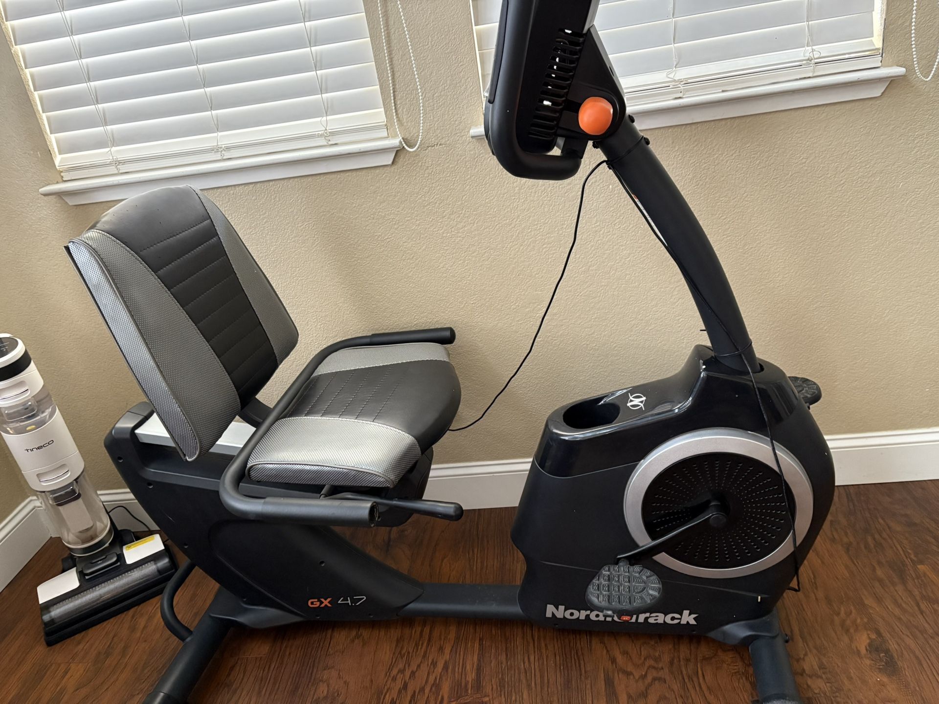 Entertainment TV stand in exercise bike