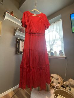Red Boho Women’s Dress 