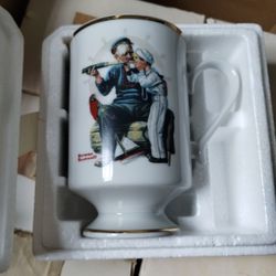 Norman Rockwell Porcelain Mugs 1981