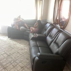 New 6pc SECTIONAL MODULAR RECLING SOFA 