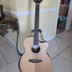 Mitchell  Model T413CE Natural Acoustic Electric Guitar With Guitar Stand